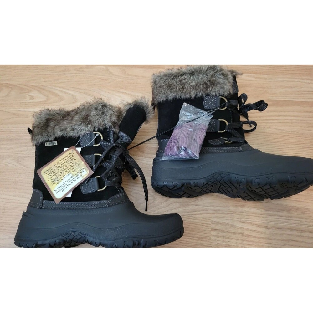 All Weather Khombu Winter Black Boots Size 8 (medium) Waterproof New, no box